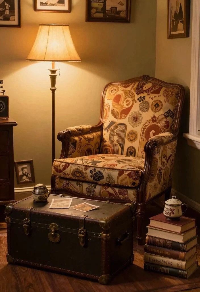 25 Cozy Reading Nook Ideas That'll Make You Want to Curl Up with a Book! - 17. Vintage Charm 1