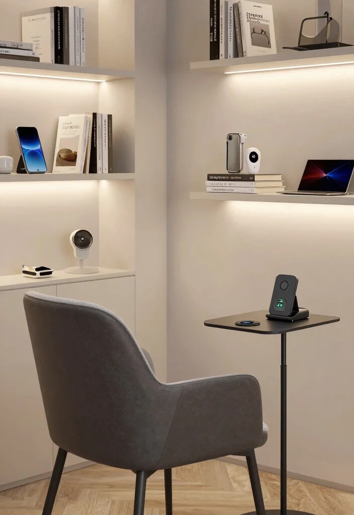 25 Cozy Reading Nook Ideas That'll Make You Want to Curl Up with a Book! - 23. Tech-Friendly Nook 1