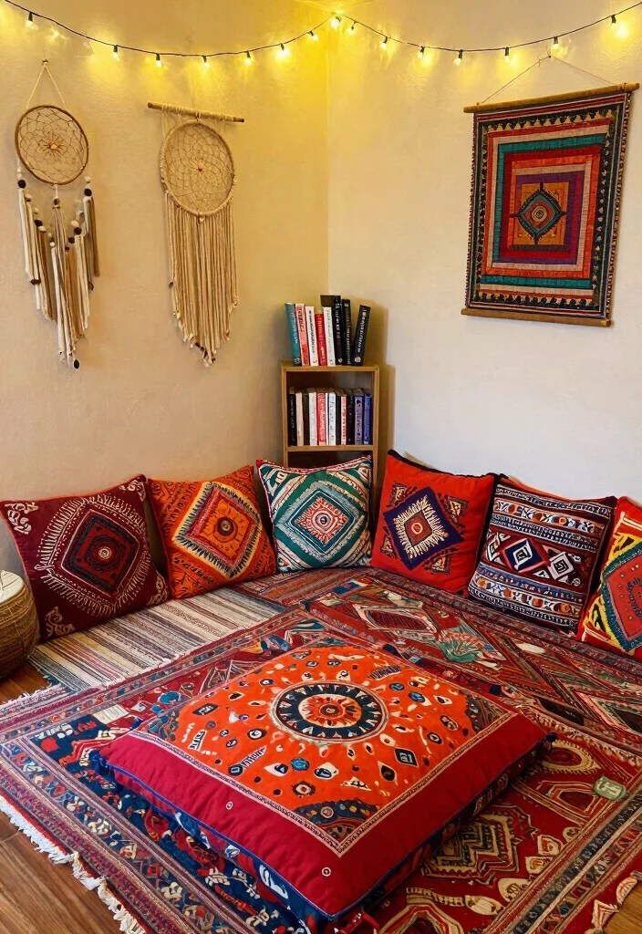 25 Cozy Reading Nook Ideas That'll Make You Want to Curl Up with a Book! - 6. Bohemian Bliss 1