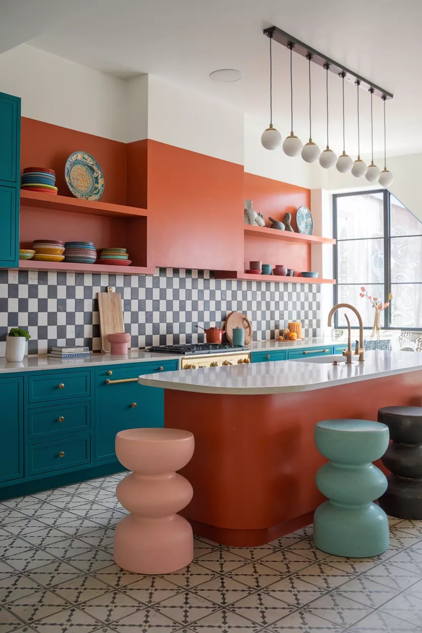 25 Trendy Kitchen Decor Ideas That'll Make Cooking a Delight! - 13. Geometric Patterns 1