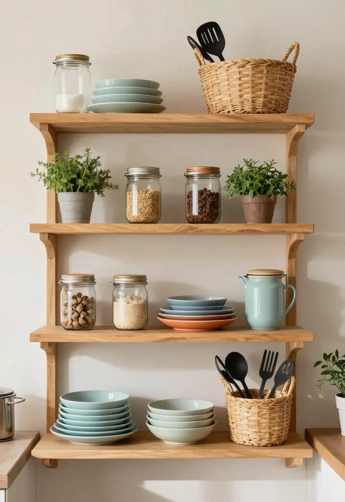 25 Trendy Kitchen Decor Ideas That'll Make Cooking a Delight! - 2. Functional Open Shelving 1