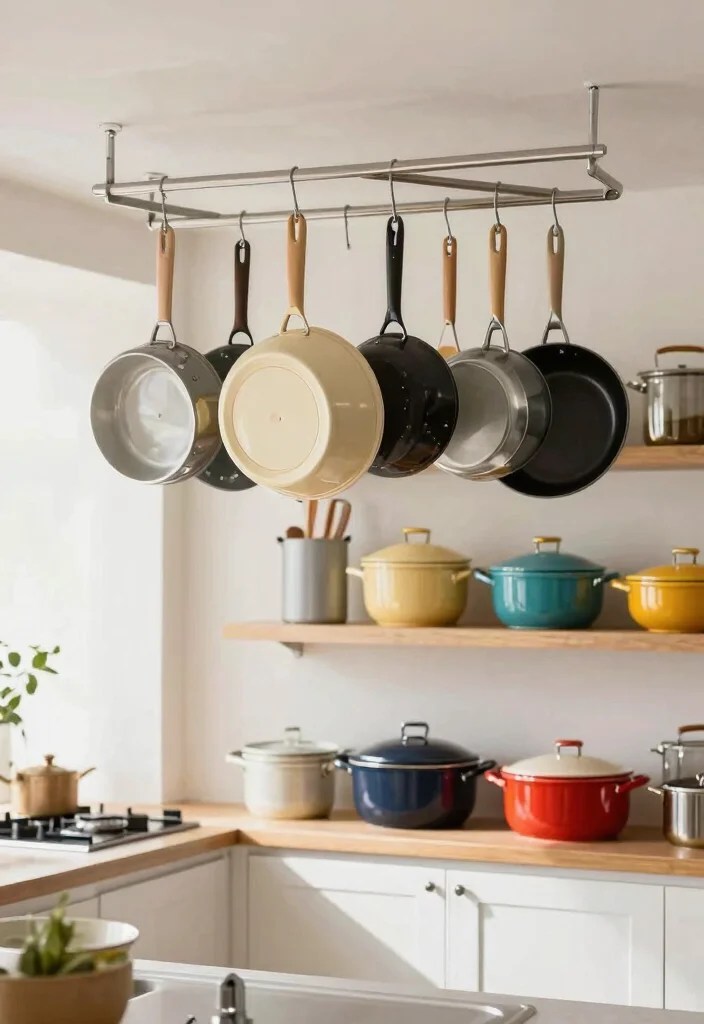 25 Trendy Kitchen Decor Ideas That'll Make Cooking a Delight! - 9. Stylish Cookware Displays 1