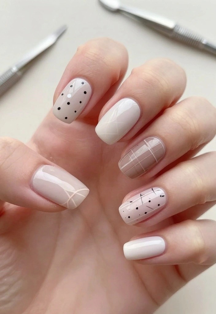 25 Trendy Nail Designs That Will Make Your Friends Jealous - 11. Minimalist Art 1