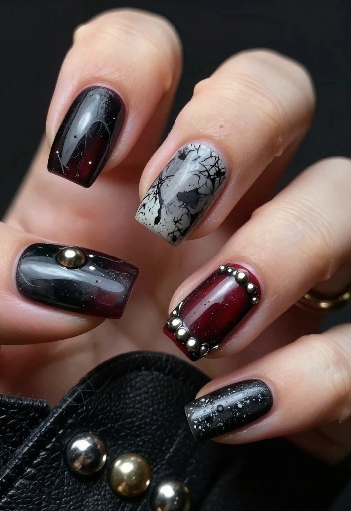 25 Trendy Nail Designs That Will Make Your Friends Jealous - 19. Grunge Chic 1