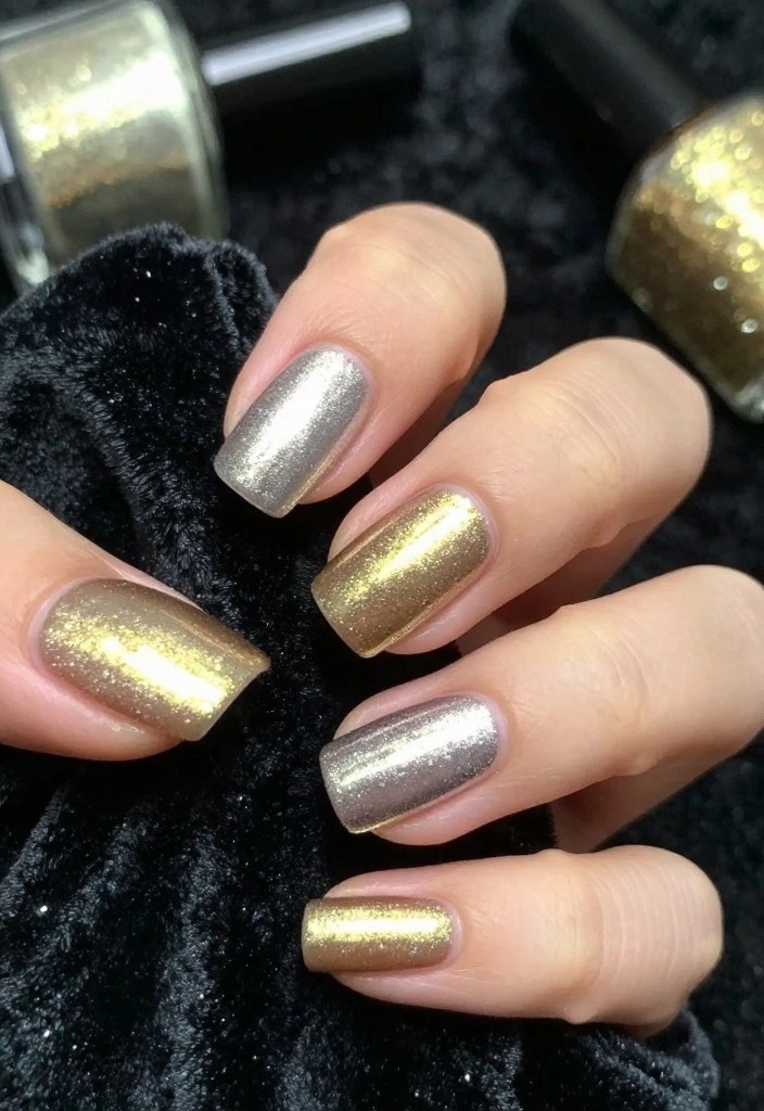 25 Trendy Nail Designs That Will Make Your Friends Jealous - 4. Metallic Magic 1