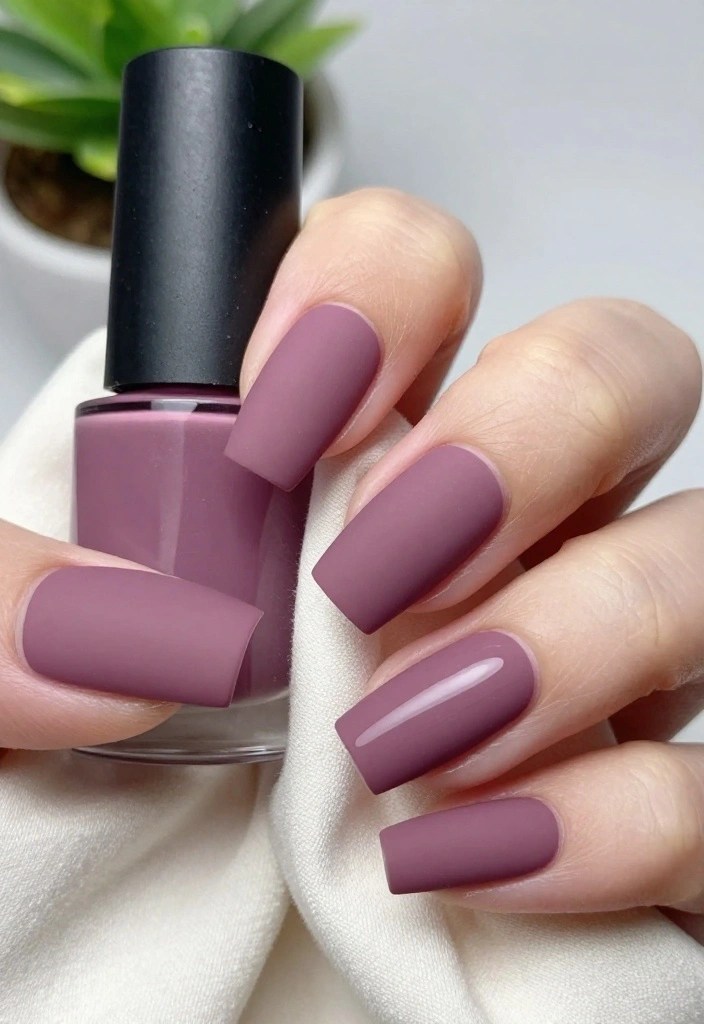25 Trendy Nail Designs That Will Make Your Friends Jealous - 5. Matte and Mauve 1