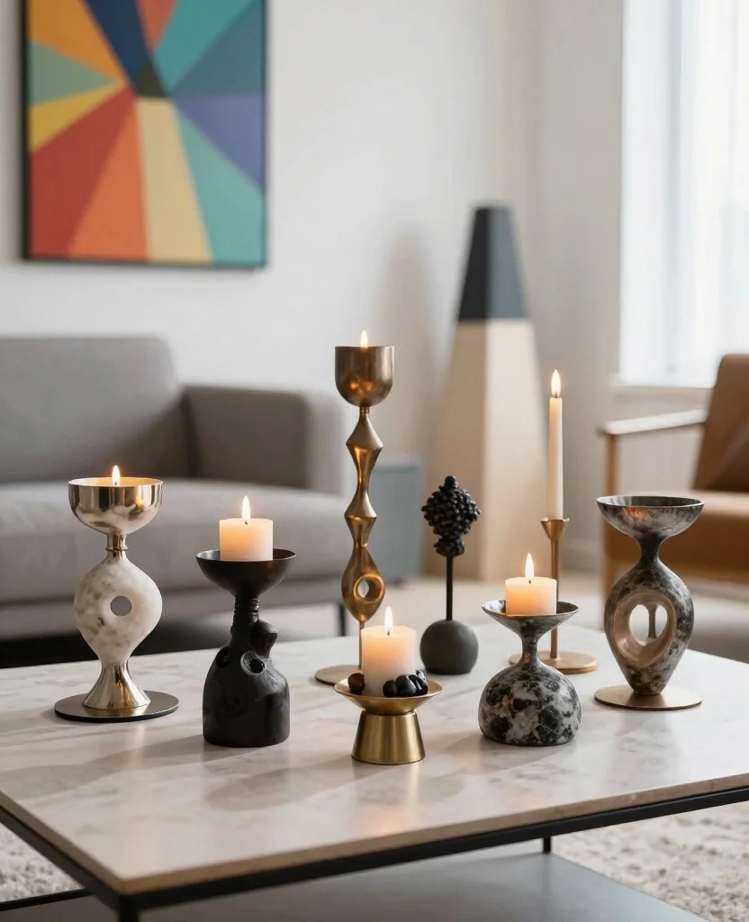 5 Best Candle Holders for a Cozy Ambiance - Home Decor Must-Haves of 2025 - 4. Artistic Sculptural Candle Holders 1