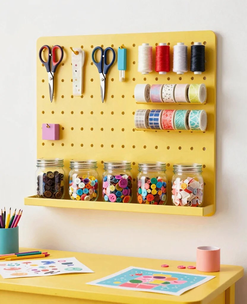 10 Best Craft Storage Solutions for Small Spaces - Organize Your Supplies - 3. Wall-Mounted Storage 1