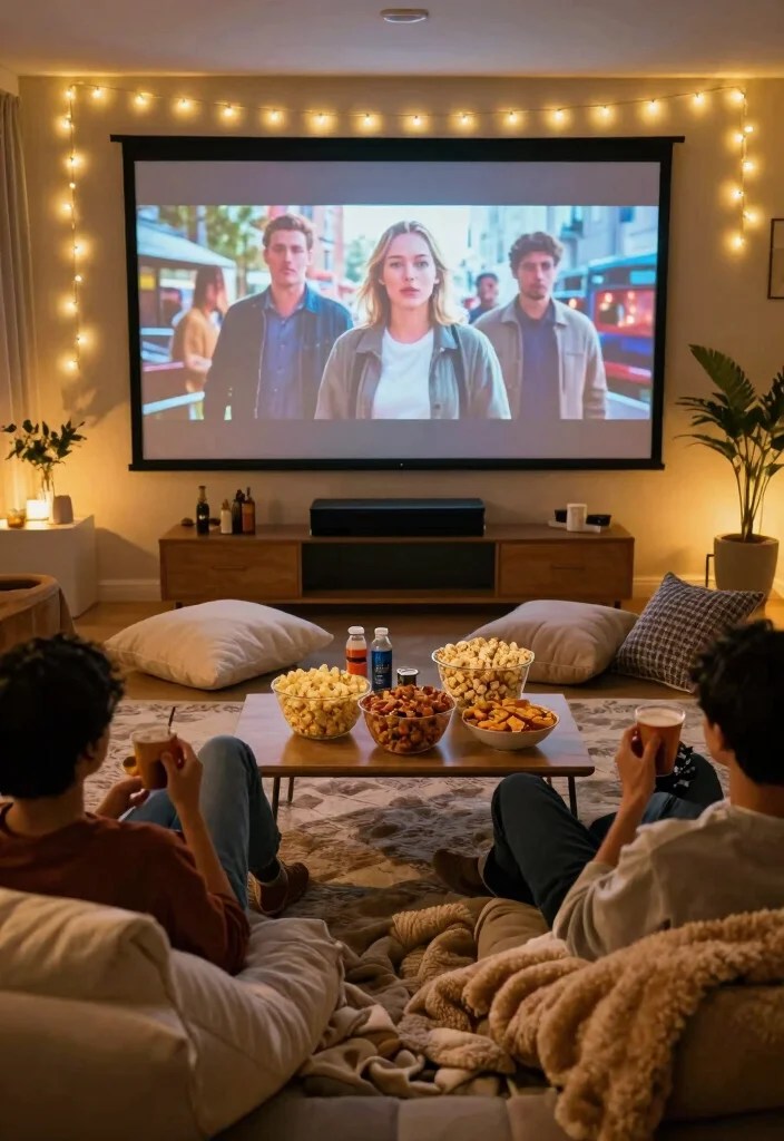 10 Fabulous Galentine's Day Party Ideas That Will Make You the Ultimate Host! - 7. Movie Marathon Night 1