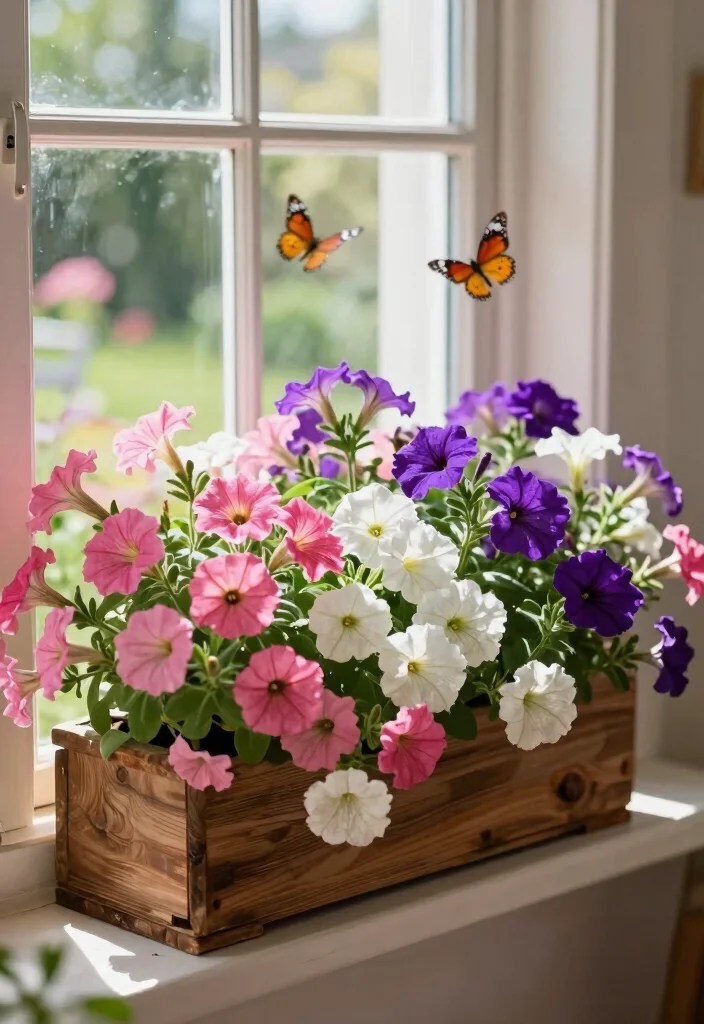 13 Bright Window Spring Planter Ideas That'll Make Your Home Shine (Check Out #4!) - 1. Cascading Petunias 1