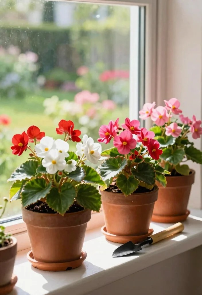 13 Bright Window Spring Planter Ideas That'll Make Your Home Shine (Check Out #4!) - 12. Bright Begonias 1