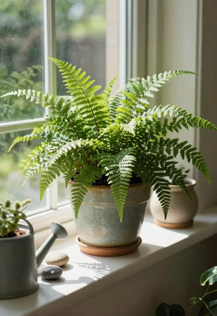 13 Bright Window Spring Planter Ideas That'll Make Your Home Shine (Check Out #4!) - 13. Lush Ferns 1