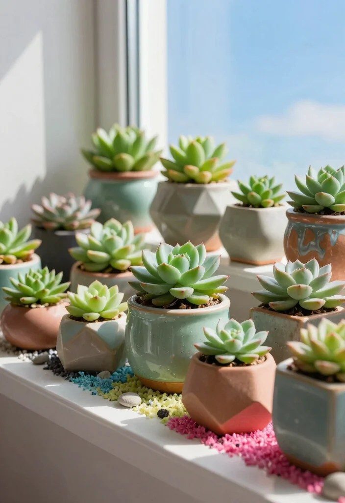 13 Bright Window Spring Planter Ideas That'll Make Your Home Shine (Check Out #4!) - 2. Succulent Parade 1