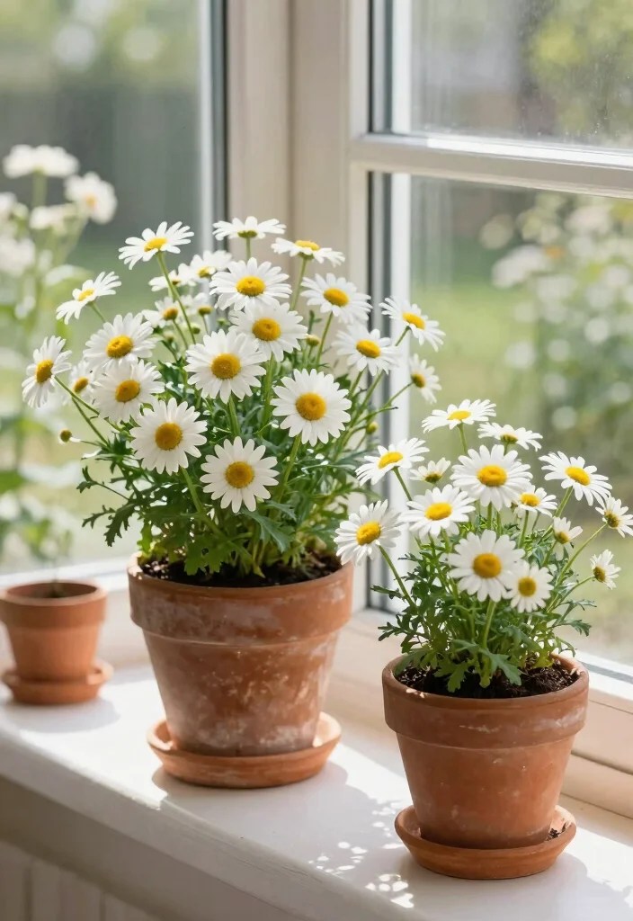 13 Bright Window Spring Planter Ideas That'll Make Your Home Shine (Check Out #4!) - 6. Delicate Daisies 1