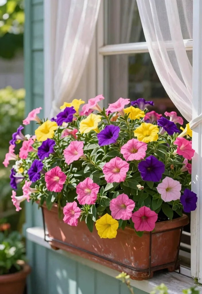 13 Bright Window Spring Planter Ideas That'll Make Your Home Shine (Check Out #4!) - 7. Colorful Calibrachoa 1