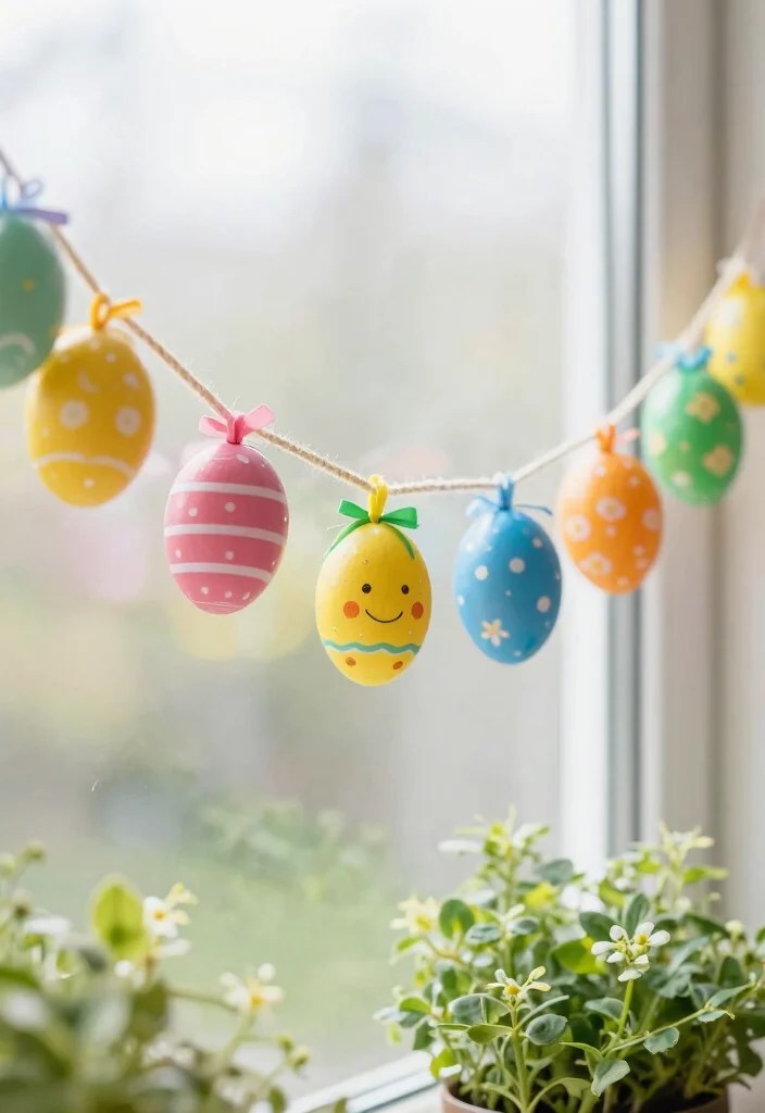15 Adorable Kids Easter Crafts That'll Make Your Little Ones Jump for Joy! - 10. Easter Egg Garland 1