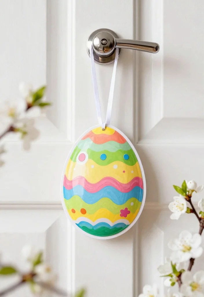 15 Adorable Kids Easter Crafts That'll Make Your Little Ones Jump for Joy! - 12. Easter-themed Door Hanger 1