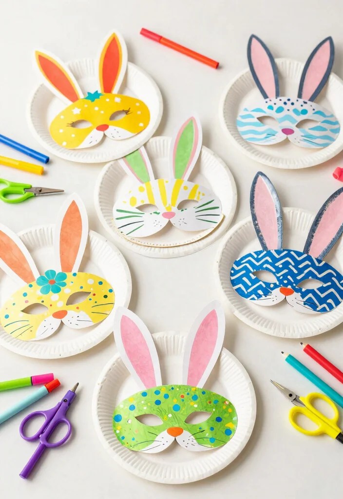 15 Adorable Kids Easter Crafts That'll Make Your Little Ones Jump for Joy! - 14. Easter Bunny Masks 1