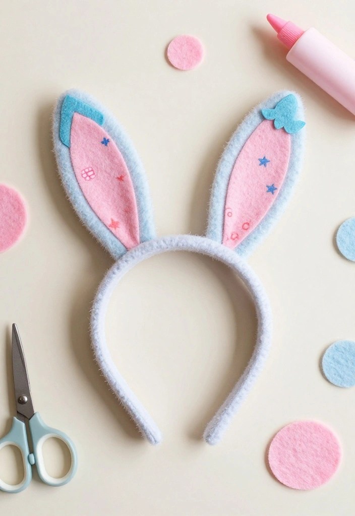 15 Adorable Kids Easter Crafts That'll Make Your Little Ones Jump for Joy! - 9. Bunny Ears Headband 1
