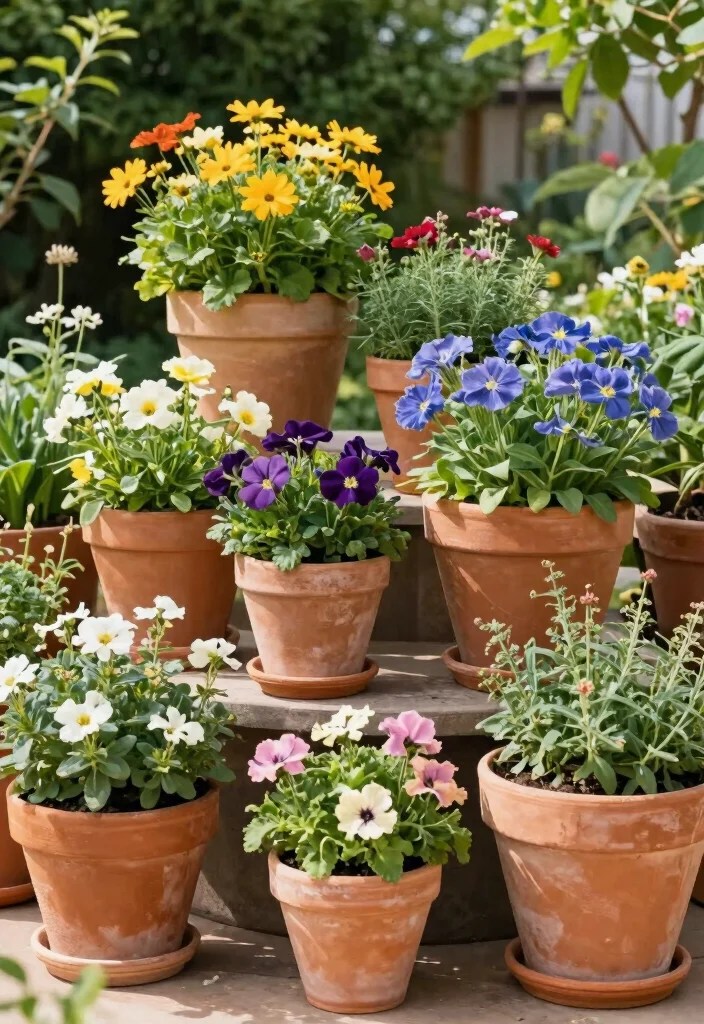 15 Container Gardening Ideas That'll Transform Your Small Space into a Lush Paradise! - 11. Terracotta Treasures for Classic Appeal 1