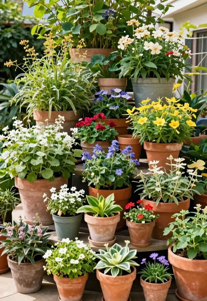 15 Container Gardening Ideas That'll Transform Your Small Space into a Lush Paradise! - 15. Terraced Container Garden 1