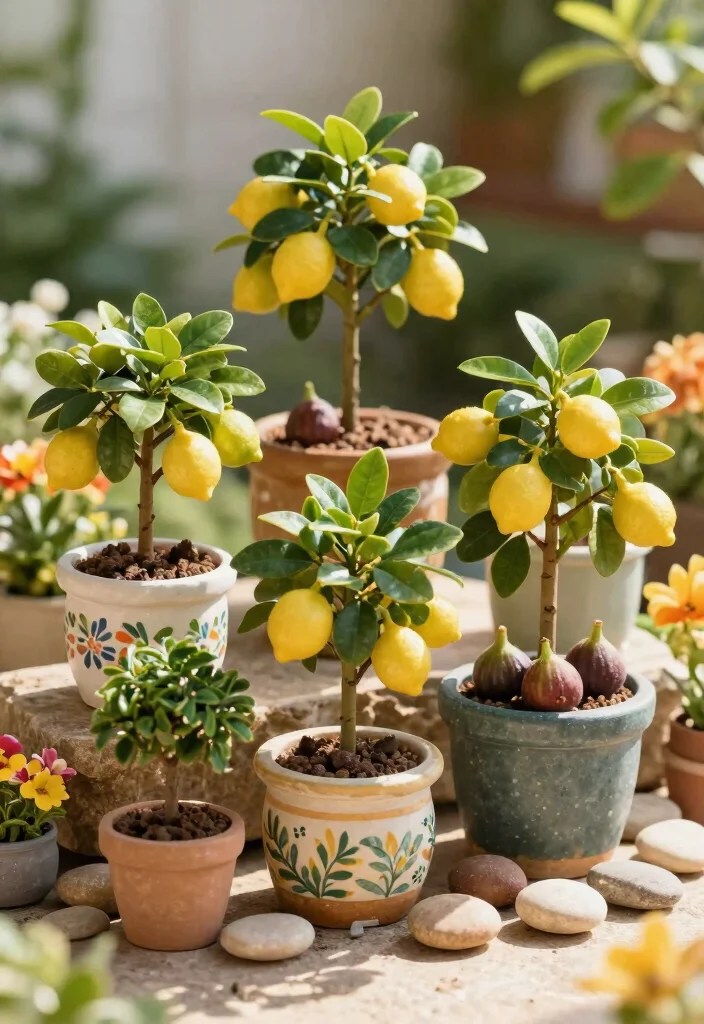 15 Container Gardening Ideas That'll Transform Your Small Space into a Lush Paradise! - 6. Miniature Fruit Trees in Pots 1