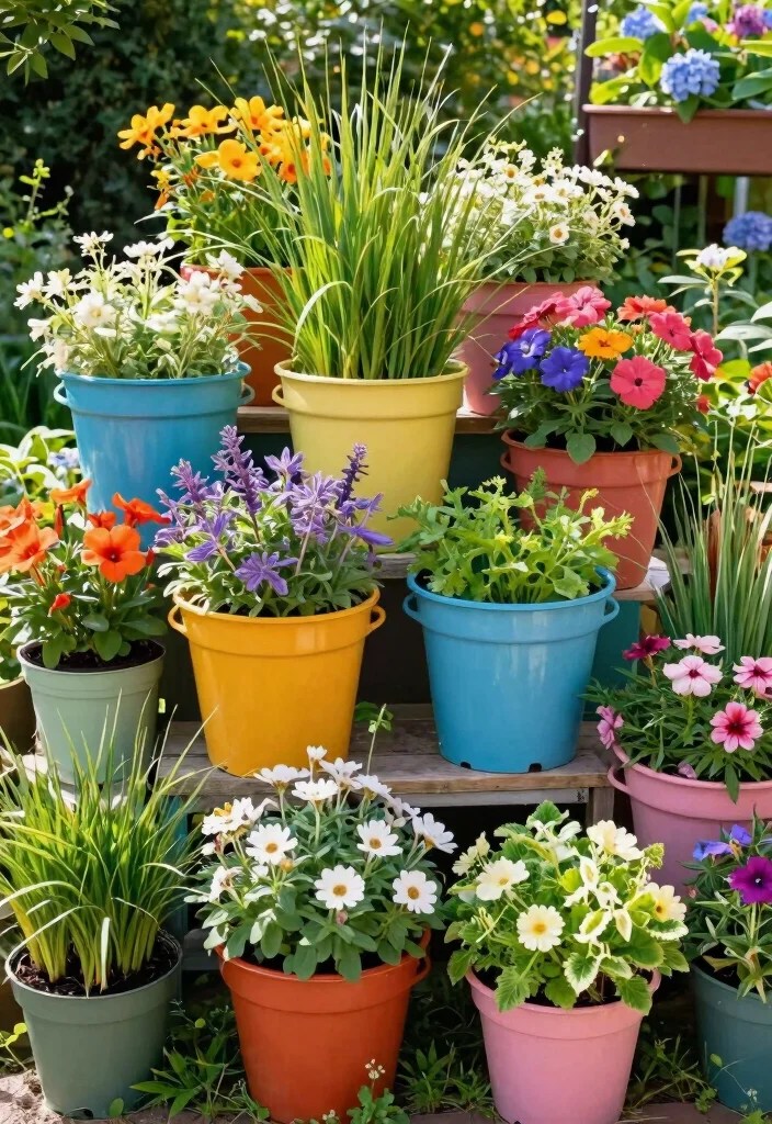 15 Container Gardening Ideas That'll Transform Your Small Space into a Lush Paradise! - 8. Bright Container Combinations 1