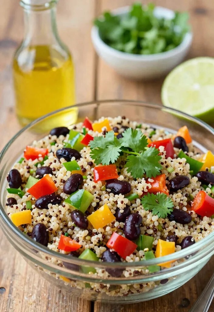15 Quick Spring Protein Salad Meal Prep Ideas for a Stress-Free Week! - 1. Quinoa and Black Bean Salad 1