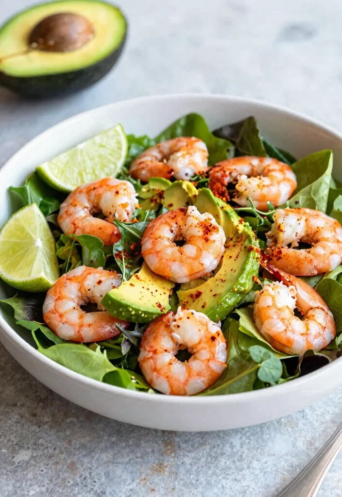 15 Quick Spring Protein Salad Meal Prep Ideas for a Stress-Free Week! - 11. Spicy Shrimp and Avocado Salad 1
