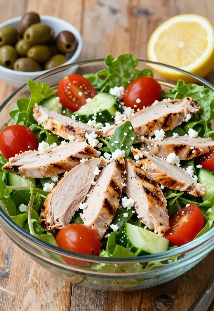 15 Quick Spring Protein Salad Meal Prep Ideas for a Stress-Free Week! - 2. Greek Chicken Salad 1