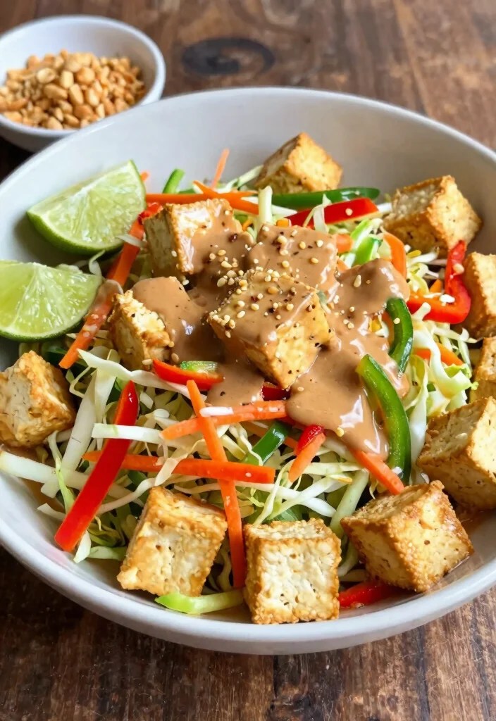 15 Quick Spring Protein Salad Meal Prep Ideas for a Stress-Free Week! - 4. Thai Peanut Tofu Salad 1