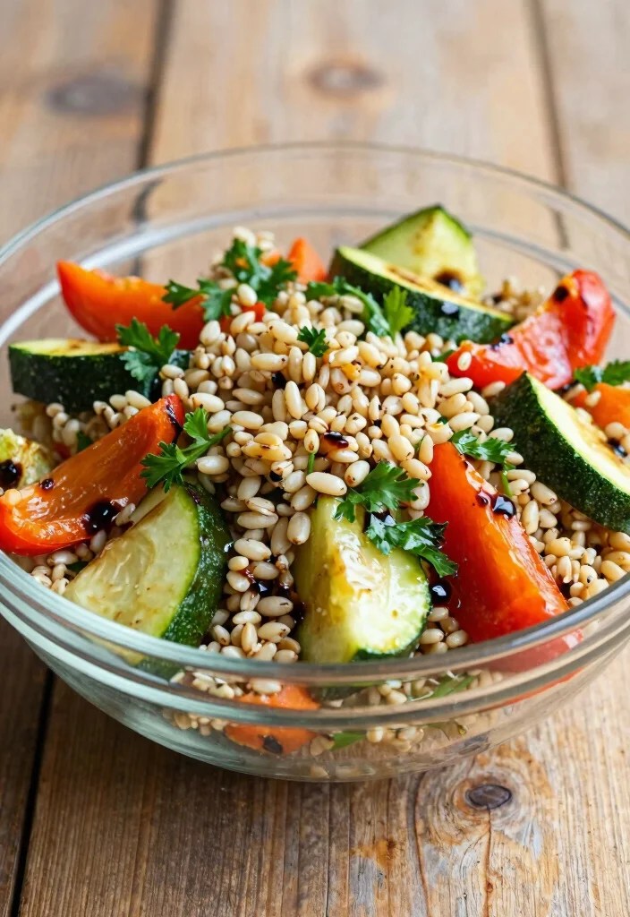 15 Quick Spring Protein Salad Meal Prep Ideas for a Stress-Free Week! - 8. Barley and Roasted Vegetable Salad 1