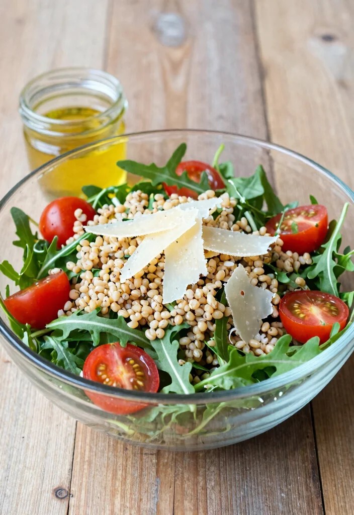 15 Quick Spring Protein Salad Meal Prep Ideas for a Stress-Free Week! - 9. Farro and Arugula Salad 1