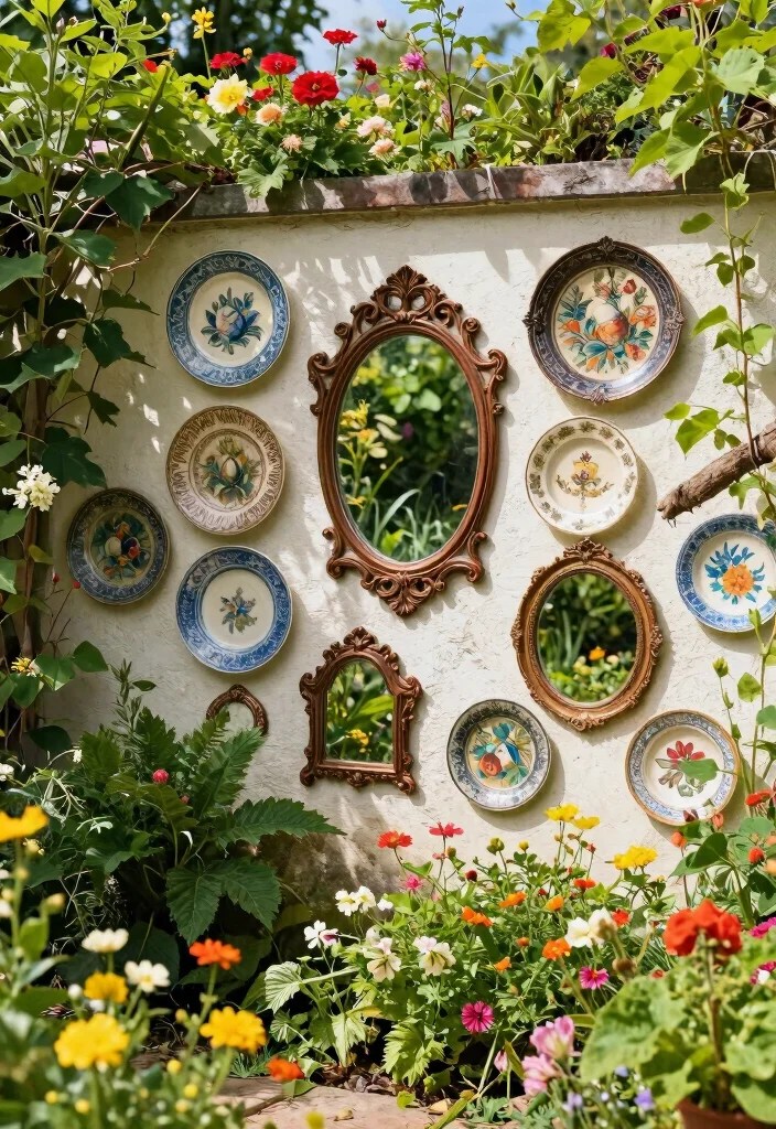 15 Vintage Garden Decor Ideas That'll Make Your Outdoor Space a Timeless Retreat! - 15. Vintage Wall Art 1