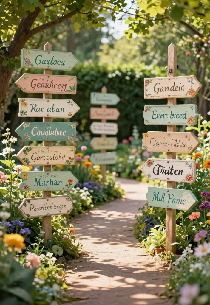 15 Vintage Garden Decor Ideas That'll Make Your Outdoor Space a Timeless Retreat! - 5. Vintage Garden Signs 1