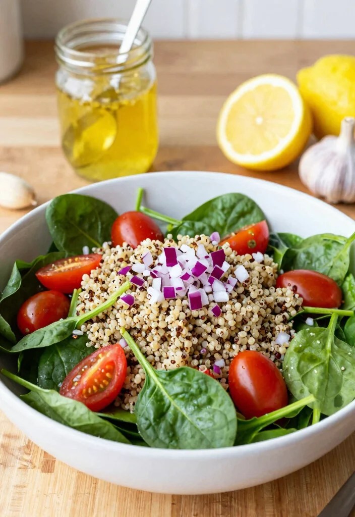 21 Protein-Packed Spring Recipes That Will Transform Your Meal Prep Game! - 1. Quinoa and Spinach Salad with Lemon Vinaigrette 1