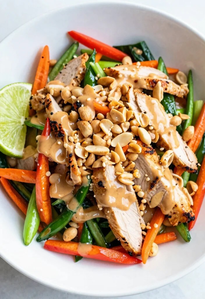 21 Protein-Packed Spring Recipes That Will Transform Your Meal Prep Game! - 11. Thai Peanut Chicken Salad 1