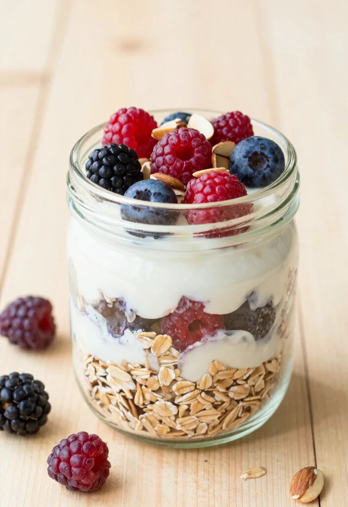 21 Protein-Packed Spring Recipes That Will Transform Your Meal Prep Game! - 19. Berry and Almond Overnight Oats 1